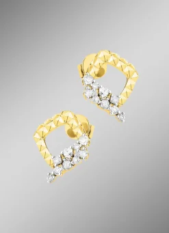 Damen Mona Ohrschmuck<Diamantierte Ohrstecker mit 18 Brillanten