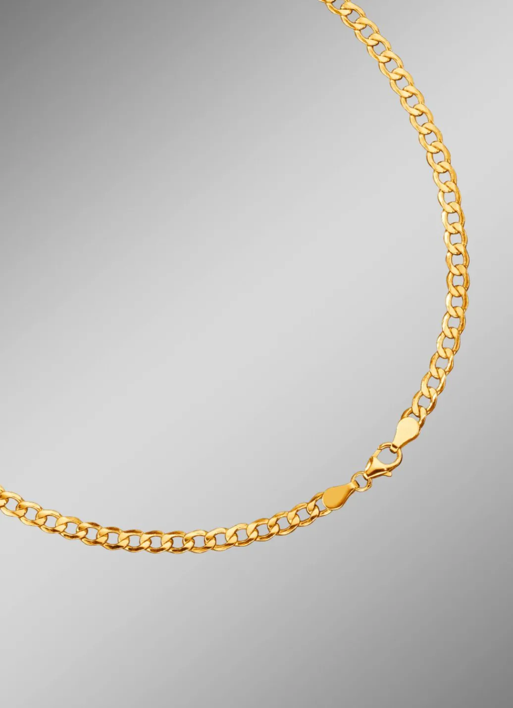 Clearance Diamantierte Panzerkette, 4 mm stark Herren Halsketten