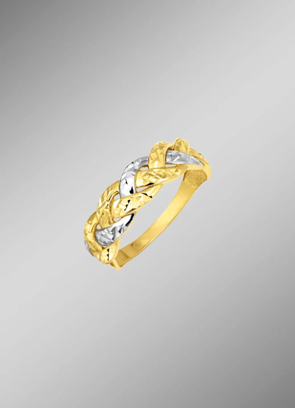 Discount Diamantierter Damenring in Bicolor Damen Ringe