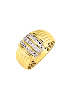 Discount Diamantierter Damenring in Bicolor Damen Ringe