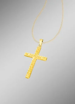 Diamantierter Kreuz-Anhänger Damen Anhänger