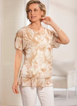 Damen Mona Kurzarm<Doppellagiges Shirt in 2 Farben