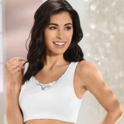 Online Dreierpack Bustiers mit Batist-Stickereimotiv Damen Bh Ohne Bügel|Bh-Hemd