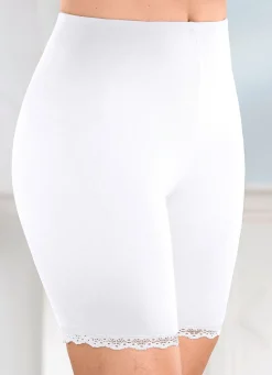 Outlet Dreierpack Longpants mit Elastikspitze Damen Schlüpfer