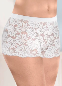 Hot Dreierpack Pants aus elastischer Spitze Damen Slips|Dessous