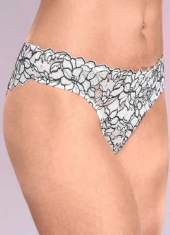 Outlet Dreierpack Slips aus Elastikspitze Damen Slips|Dessous