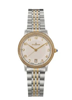 Sale Dugena-Quartz-Damenuhr mit Edelstahlbandgehäuse Damen Quarzuhren
