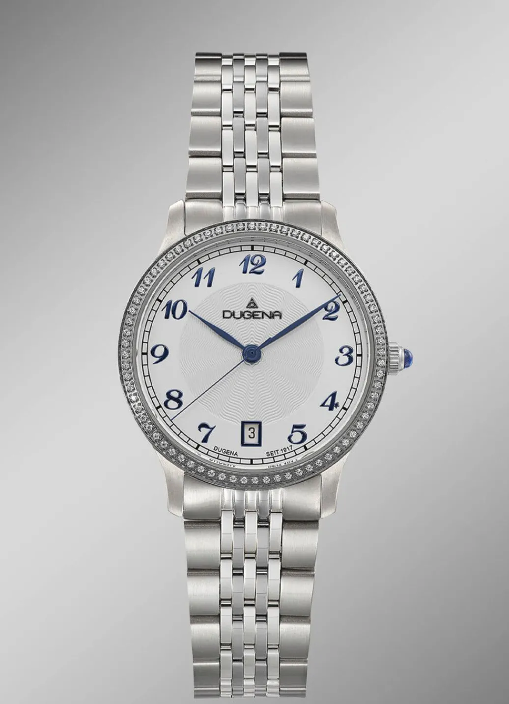 New Dugena-Quartz-Damenuhr mit Edelstahlbandgehäuse Damen Quarzuhren