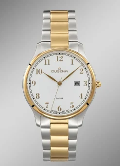Outlet Dugena-Quartz-Herrenuhr mit Edelstahlbandgehäuse Herren Quarzuhren