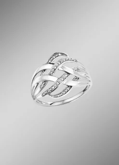 Discount Durchbrochener Damenring mit 19 Diamanten Damen Ringe