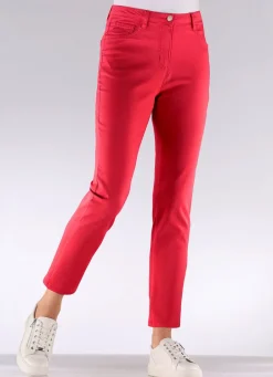 Damen Mona Lange Hosen|Jeans<Edeljeans mit Stickerei in 7/8-Länge