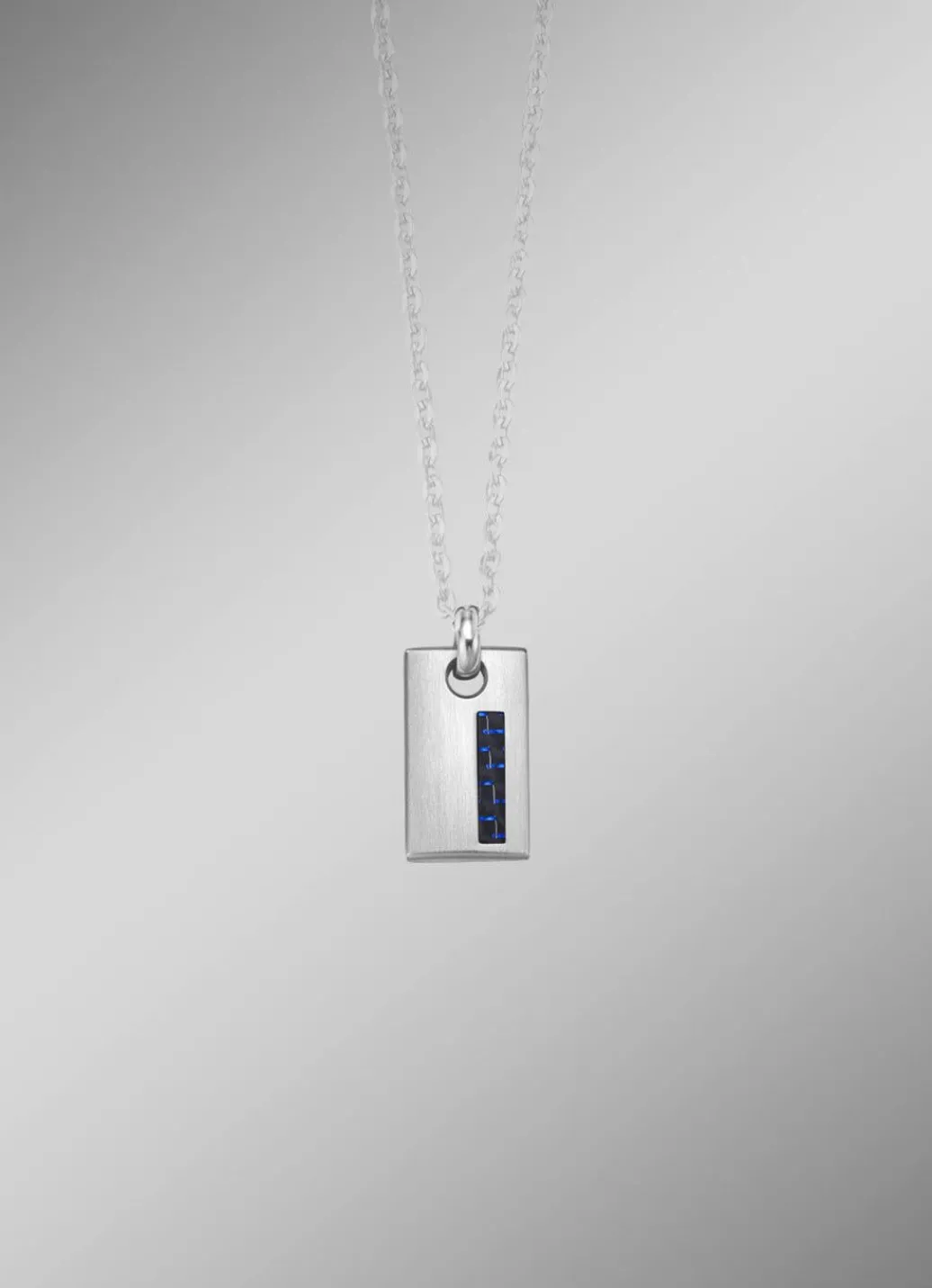 Clearance Edelstahl-Anhänger mit Kohlefaser Herren Modeschmuck