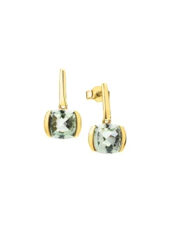 Damen Mona Ohrschmuck<Edle Ohrstecker mit echt grünem Amethyst