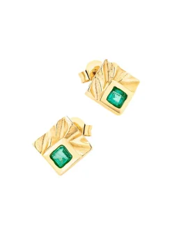 Damen Mona Ohrschmuck<Edle Ohrstecker mit Smaragd