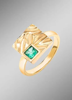 Damen Mona Ringe<Edler Damenring mit Smaragd