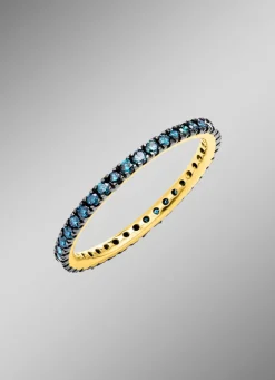 Outlet Edler Memoire-Ring mit blauen Brillanten Damen Ringe