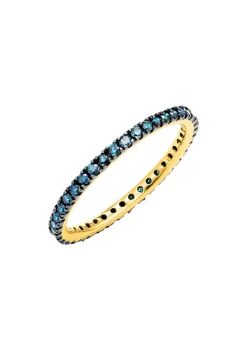 Outlet Edler Memoire-Ring mit blauen Brillanten Damen Ringe