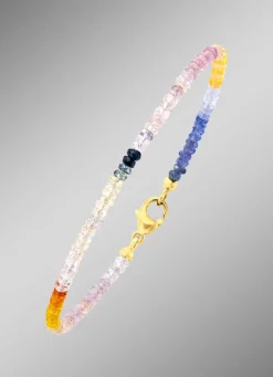 Edles Armband mit echt Safir in Multicolor Damen Armbänder
