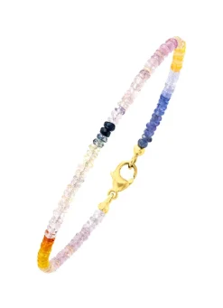 Edles Armband mit echt Safir in Multicolor Damen Armbänder