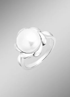 New Ein blühender Blickfang – Damenring aus Silber mit Blumendesign Damen Ringe