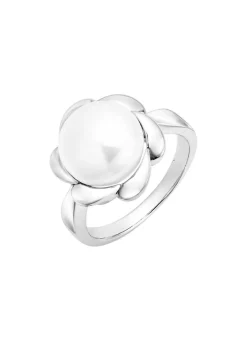 New Ein blühender Blickfang – Damenring aus Silber mit Blumendesign Damen Ringe