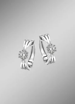 Damen Mona Ohrschmuck<Elegante Creolen mit synth. Zirkonia