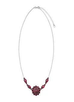 Best Elegante Halskette mit Granat Damen Halsketten