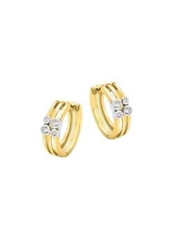 Damen Mona Ohrschmuck<Elegante Klappcreolen mit synth. Zirkonia