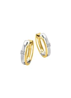 Damen Mona Ohrschmuck<Elegante Klappcreolen mit Brillanten