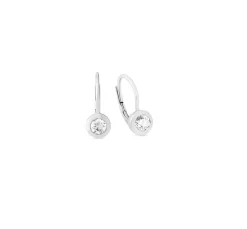 Sale Elegante Ohrringe in Weißgold mit Brillant Damen Ohrschmuck