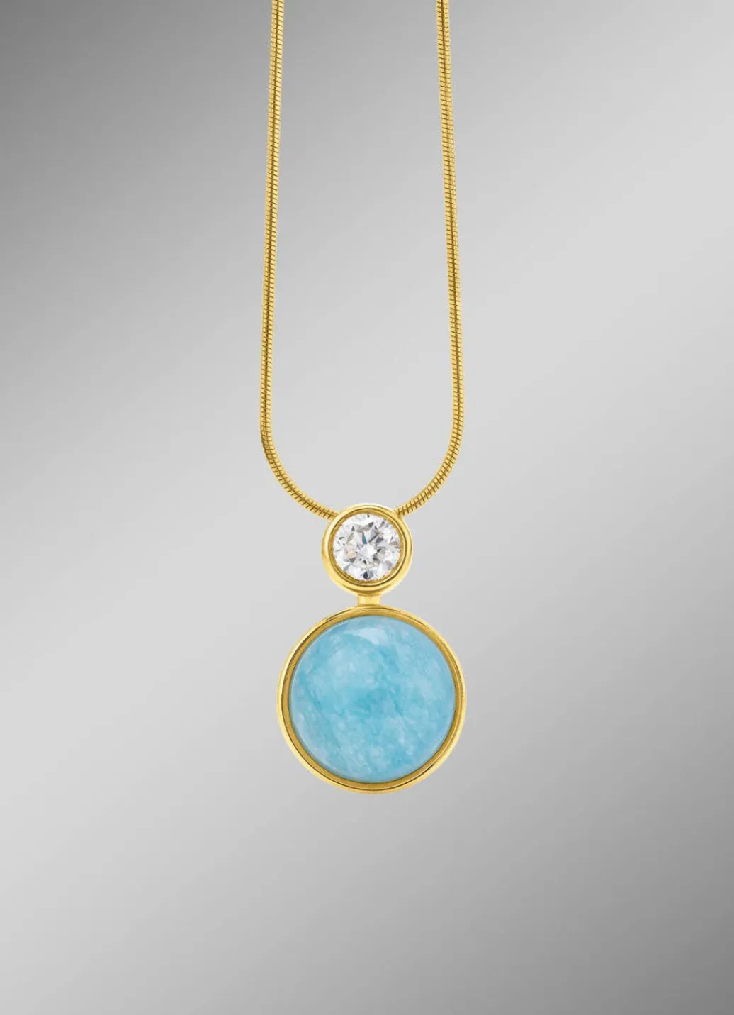 New Elegante Raffinesse: Anhänger mit echtem, blauem Chalcedon Damen Anhänger