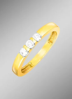 Online Eleganter Damenring mit 3 Brillanten Damen Ringe