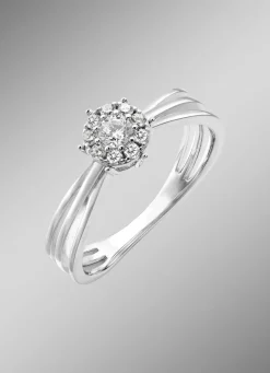 Discount Eleganter Damenring mit synth. Zirkonia Damen Ringe