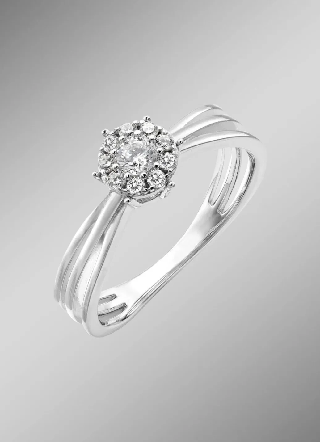 Discount Eleganter Damenring mit synth. Zirkonia Damen Ringe