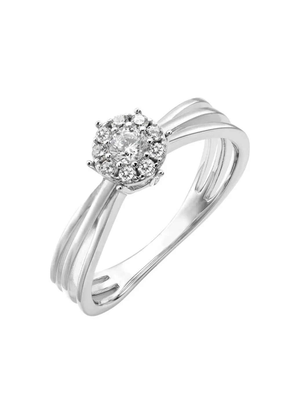 Discount Eleganter Damenring mit synth. Zirkonia Damen Ringe
