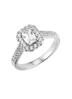 Discount Eleganter Damenring mit synth. Zirkonia Damen Ringe