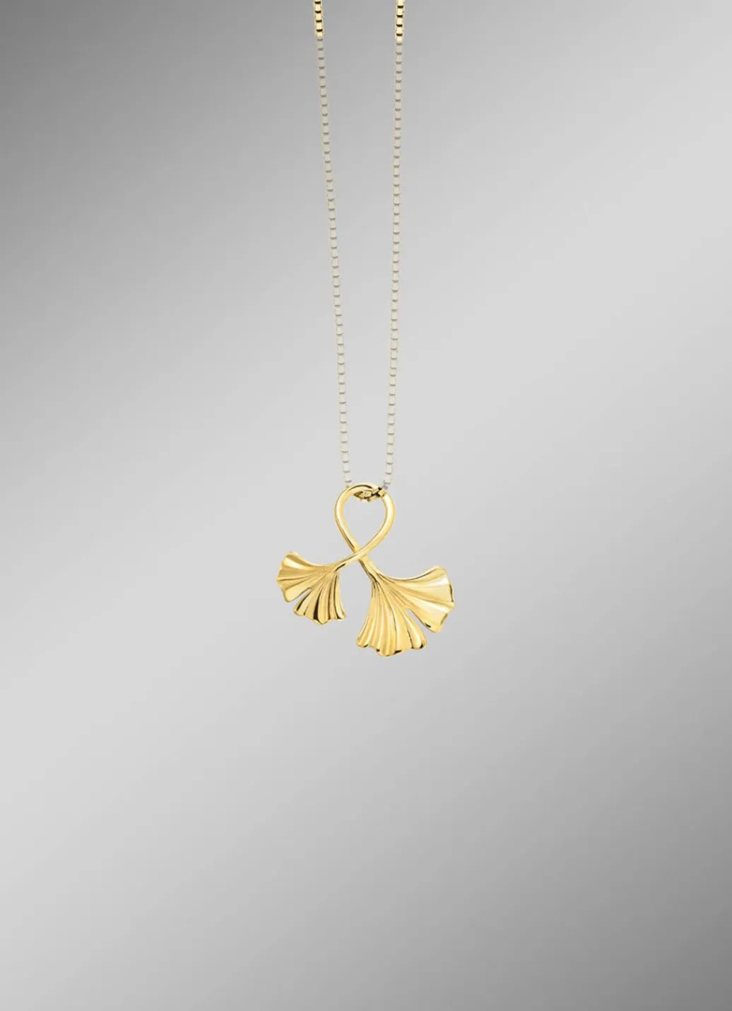 New Eleganter Ginkgoblatt-Anhänger Damen Halsketten