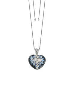 Best Eleganter Herz-Anhänger mit funkelnden Kristallen Damen Modeschmuck|Anhänger