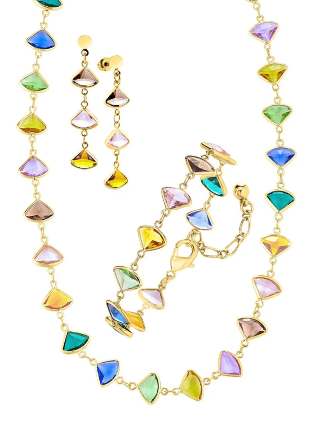 New Elegantes Schmuckset 3-teilig Damen Ohrschmuck|Halsketten