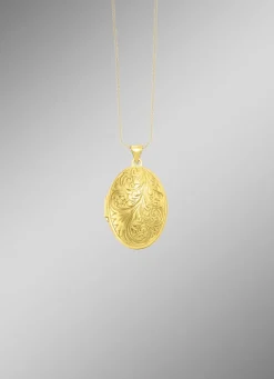 Sale Elegantes, vergoldetes Medaillon aus Silber 925/- fein Damen Anhänger