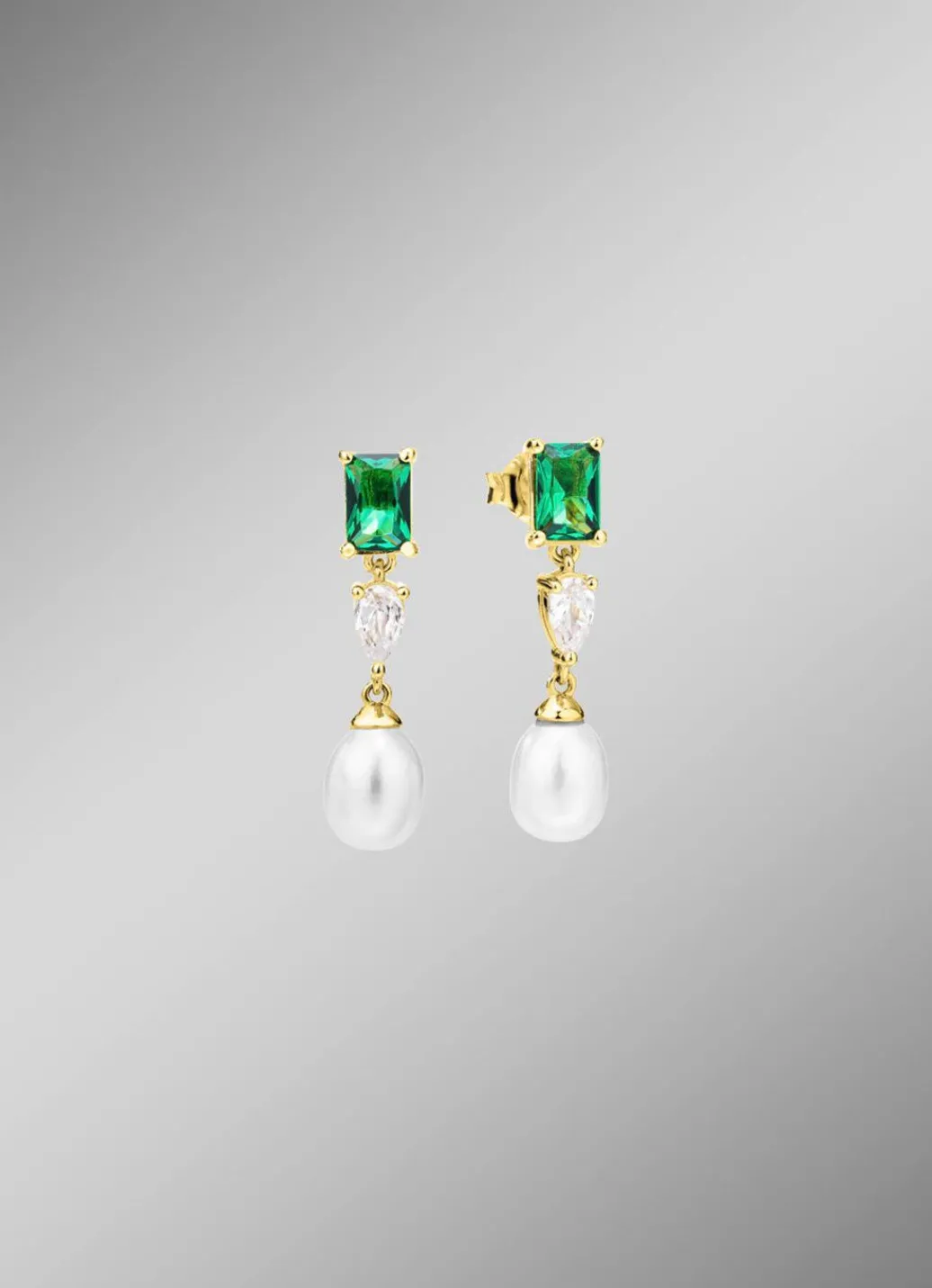 Online Eleganz in Bewegung – Ohrstecker mit Perlen und Kristallglanz Damen Ohrschmuck