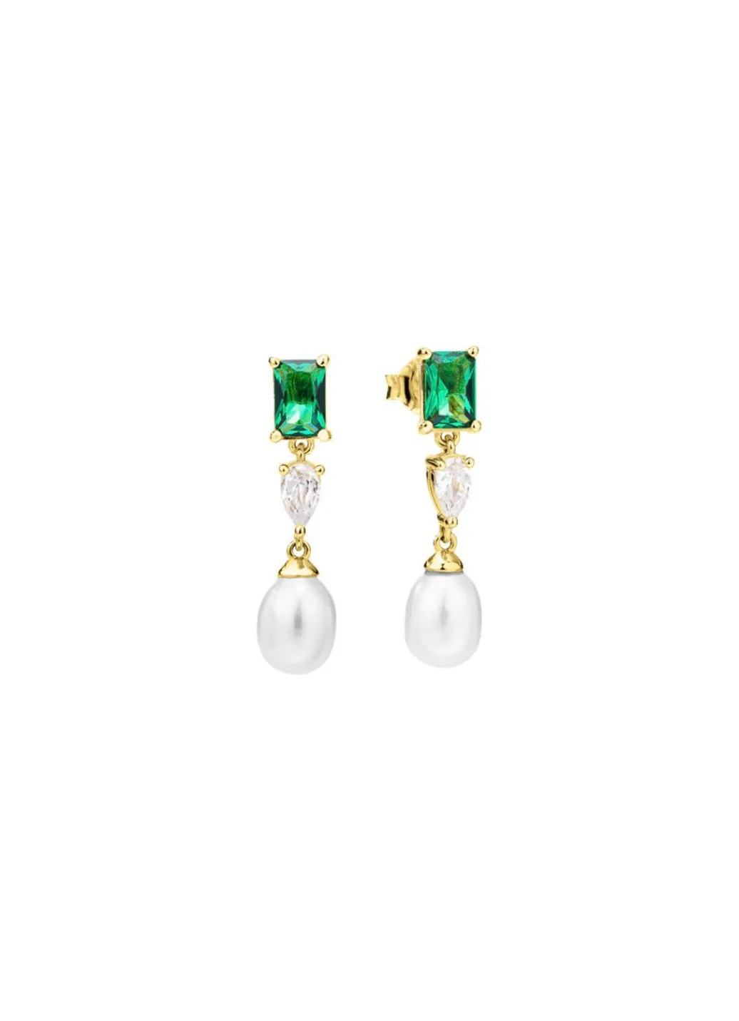Online Eleganz in Bewegung – Ohrstecker mit Perlen und Kristallglanz Damen Ohrschmuck