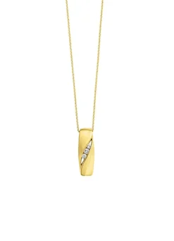 Outlet Eleganz in Gold: Anhänger mit 3 Brillanten Damen Anhänger