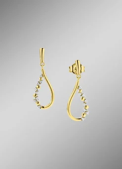 Damen Mona Ohrschmuck<Eleganz in Tropfenform: Ohrstecker mit synth. Zirkonia