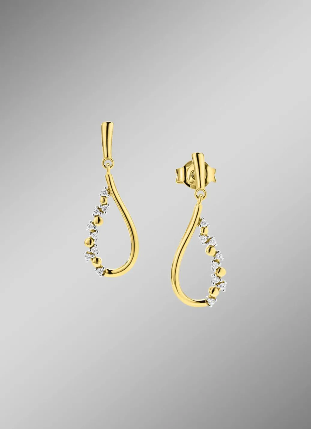 Damen Mona Ohrschmuck<Eleganz in Tropfenform: Ohrstecker mit synth. Zirkonia