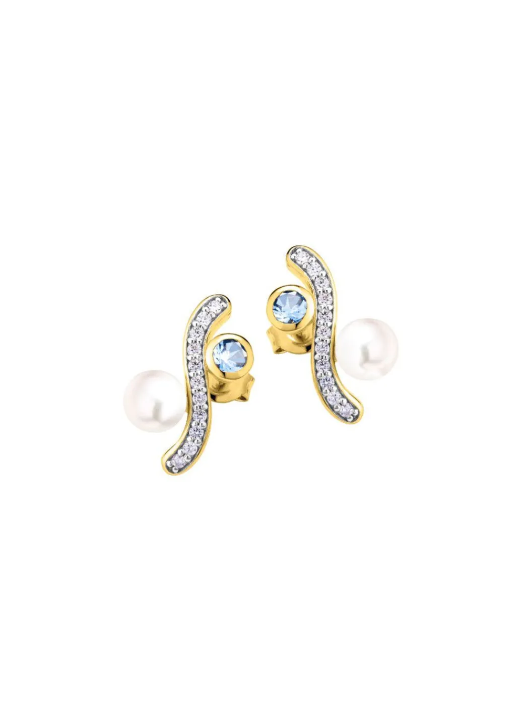 Damen Mona Ohrschmuck<Eleganz mit einem Hauch von Farbe – Vergoldete Ohrstecker