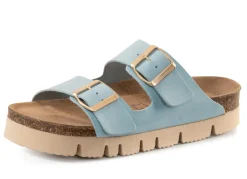 ELENA EDEN, bequeme Damen-Pantoletten, Weite H, mit Klettspange Damen Pantoletten