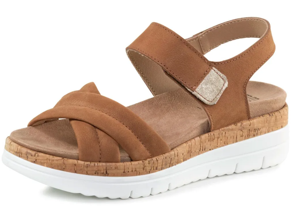 Hot ELENA EDEN, bequeme Damen-Sandalen, Weite H, mit herausnehmbarem Fußbett Damen Sandalen