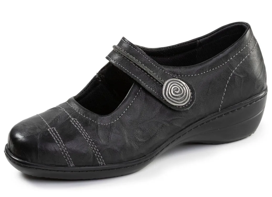 Discount ELENA EDEN, bequeme Damen-Spangenschuhe, Weite H, mit herausnehmbarem Fußbett Damen Ballerinas