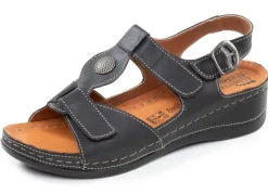 Discount ELENA EDEN, bequeme Damen-Sandalen, Weite G, mit Klettverschluss Damen Sandalen